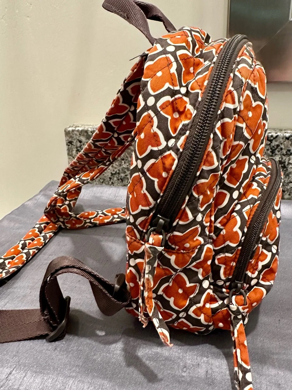Vera Bradley Quilted Cotton Mini Banbury Backpack - Moorish Pattern